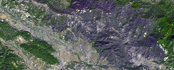 California's fires have left a dark scar on Earth that can be seen from space