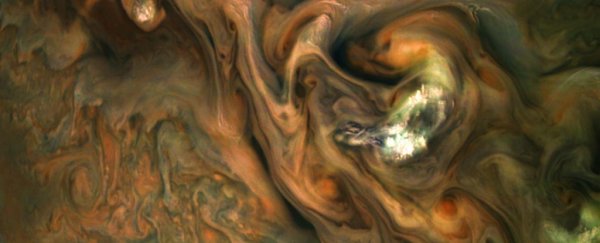 Breathtaking image shows clouds on Jupiter soaring above its swirling atmosphere