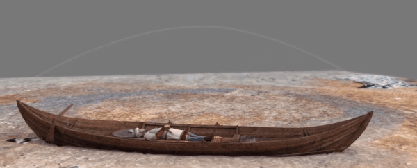 This Viking burial of a boat put in a larger boat 100 years later is pretty confusing