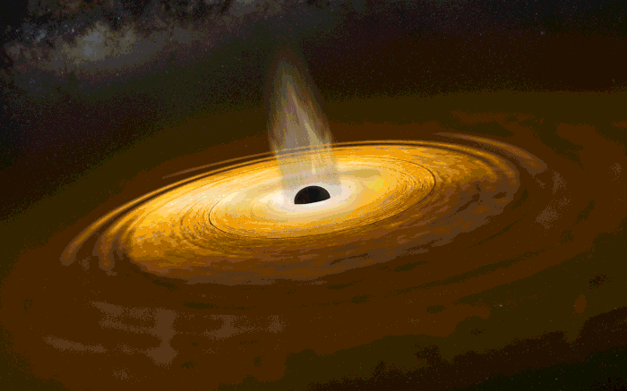 Astronomers Have Mapped The Gas Swirls of a Wildly Fluctuating Black Hole Step 1 Cut A Hole In The Box Gif