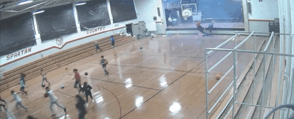 Intense 'microburst' in North Carolina rips open school gymnasium without warning