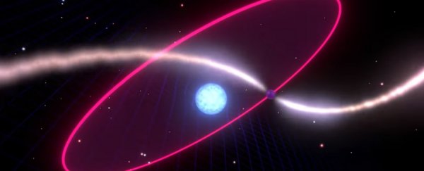 Astronomers have caught a star literally dragging space-time around with it