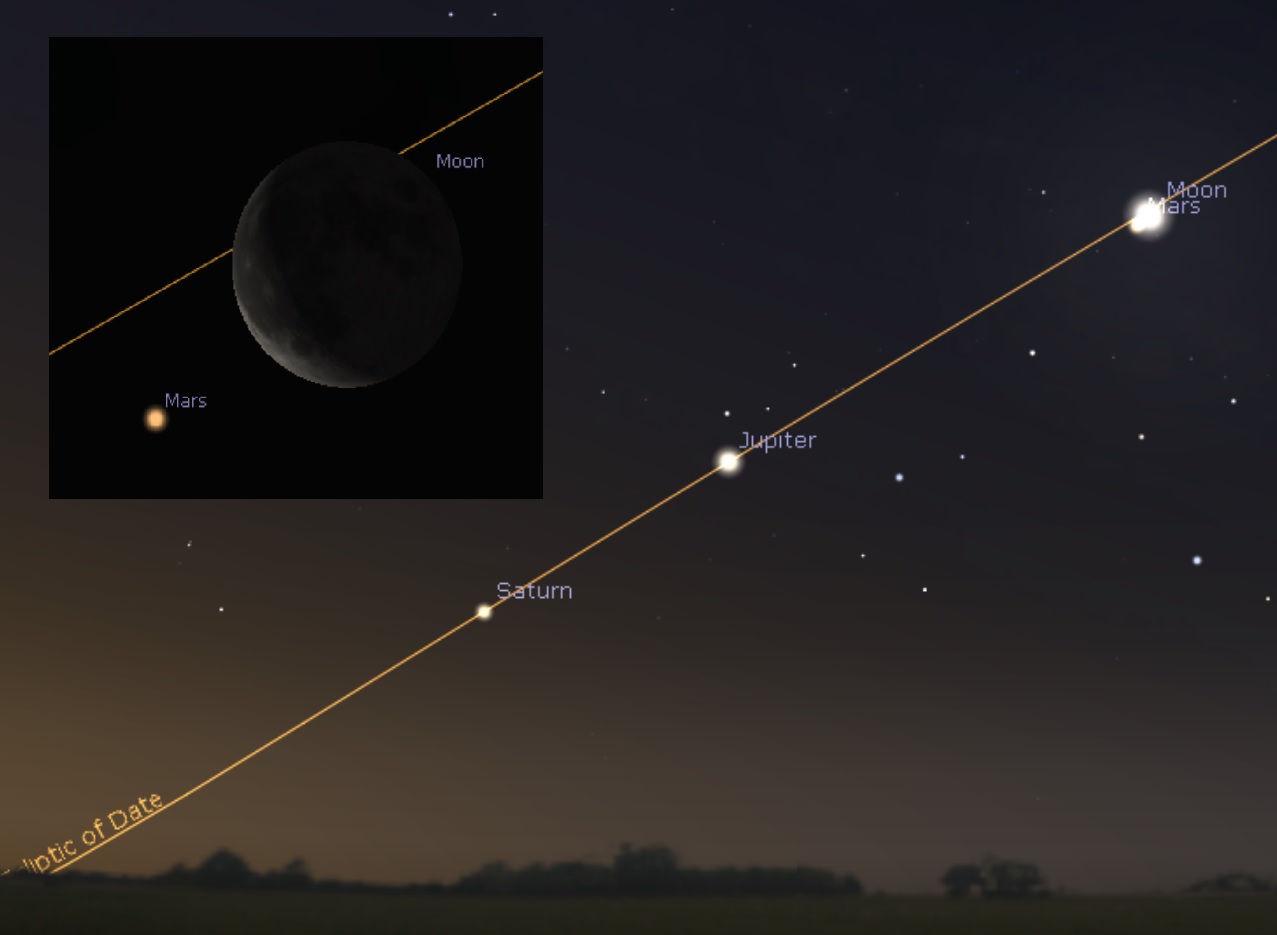 The Moon Will Occult Mars Tomorrow Morning. Here’s How You Can See It