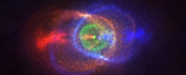 Incredible image shows the extraordinary aftermath of one star engulfing another