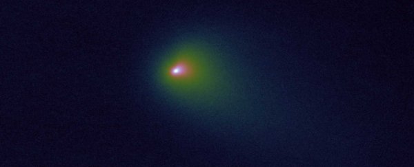 It looks like that interstellar comet came all the way to the Solar System to die