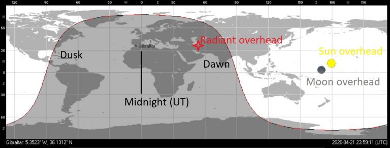 Map lyrid meteor shower