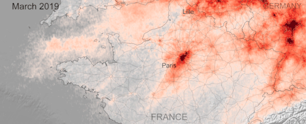 Stunning satellite images reveal pollution plummeting across Europe in lockdown