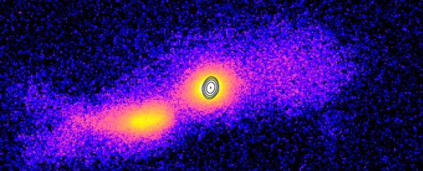 For the first time, astronomers photograph a jet spewing out from colliding galaxies
