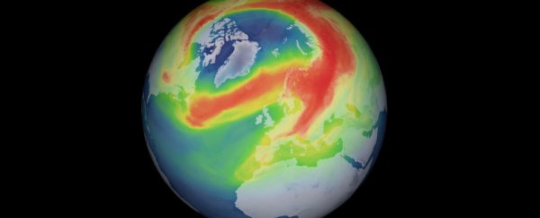 An unusually large hole has opened in the ozone layer over the Arctic