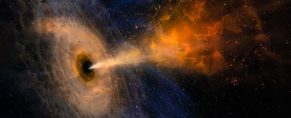 Astronomers have traced mysterious neutrinos back to erupting supermassive black holes