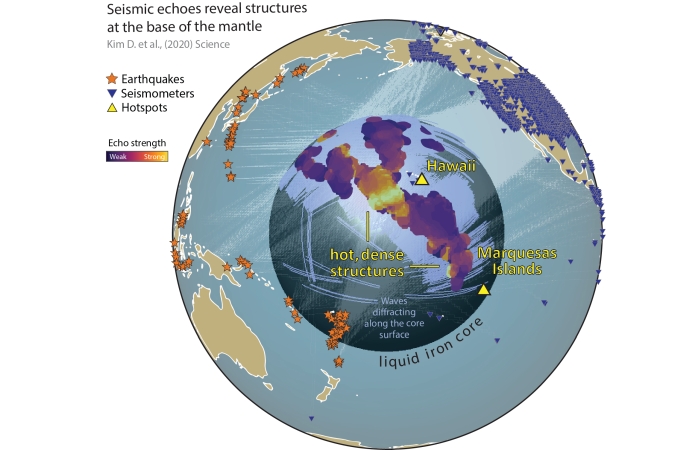 На границе ядра и мантии Земли обнаружены ранее неизвестные структуры