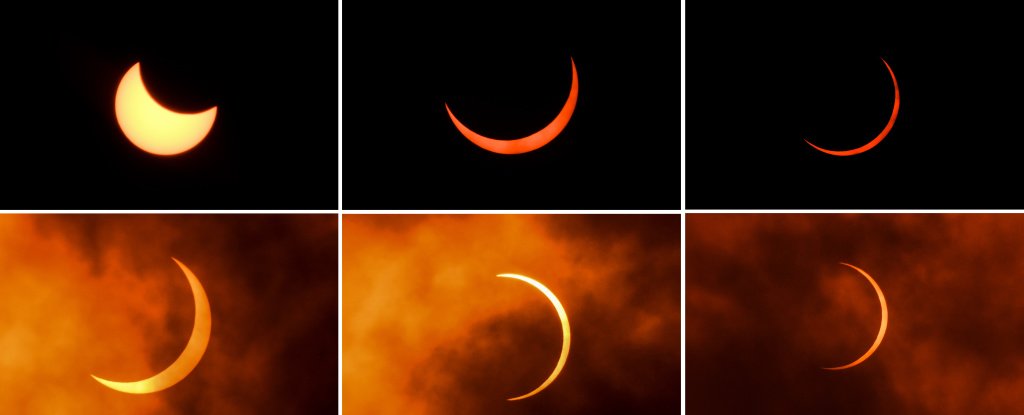 Eclipse seen in New Delhi on 21 June 2020. 
