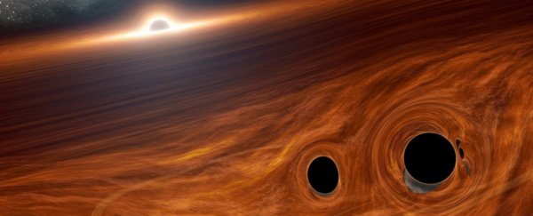 For the first time ever, astronomers detect light from a black hole collision