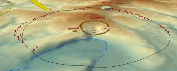 A huge circular structure of hidden pits has been discovered close to Stonehenge