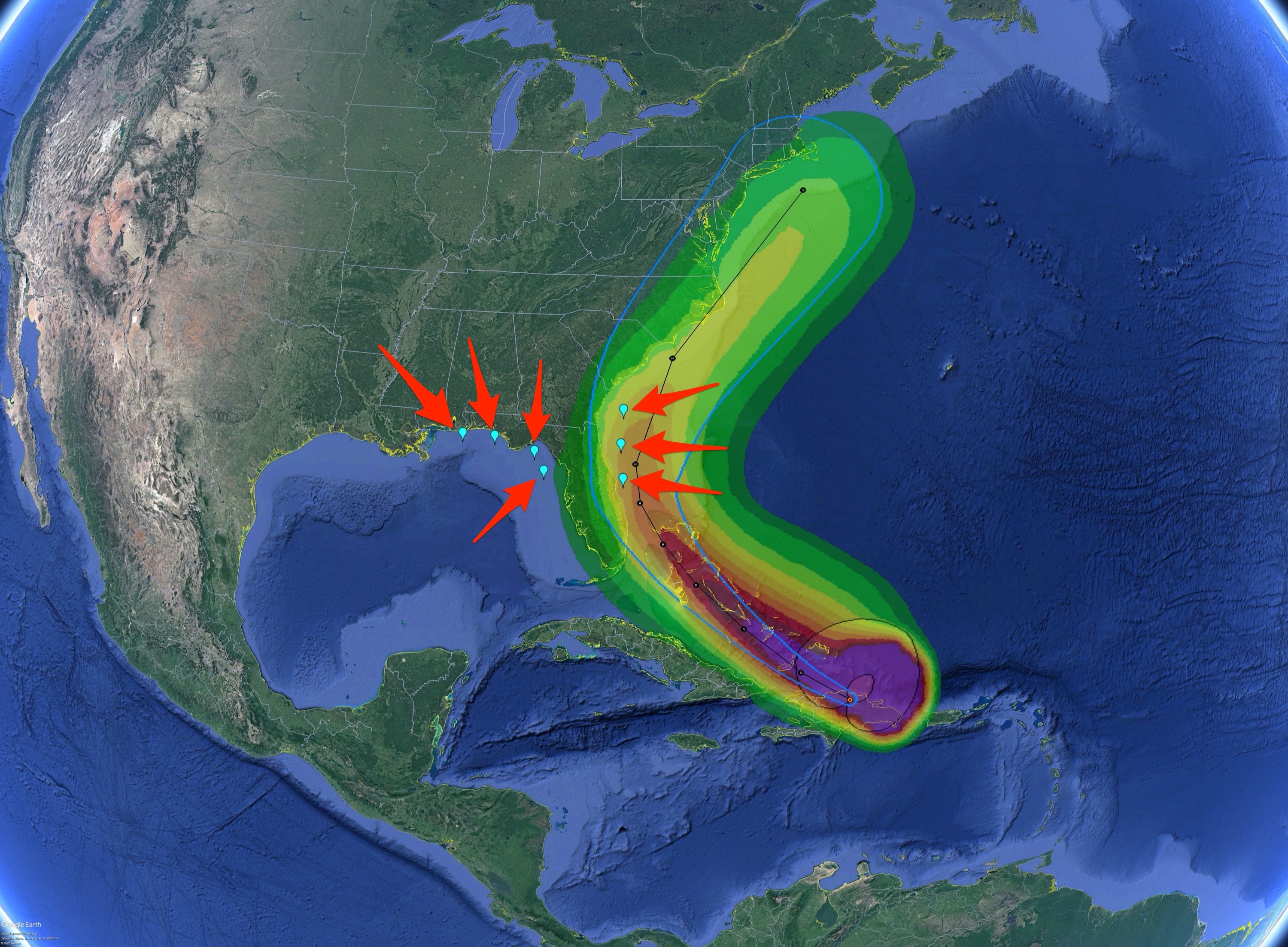 (Google Earth/NOAA/NASA/Business Insider A J)