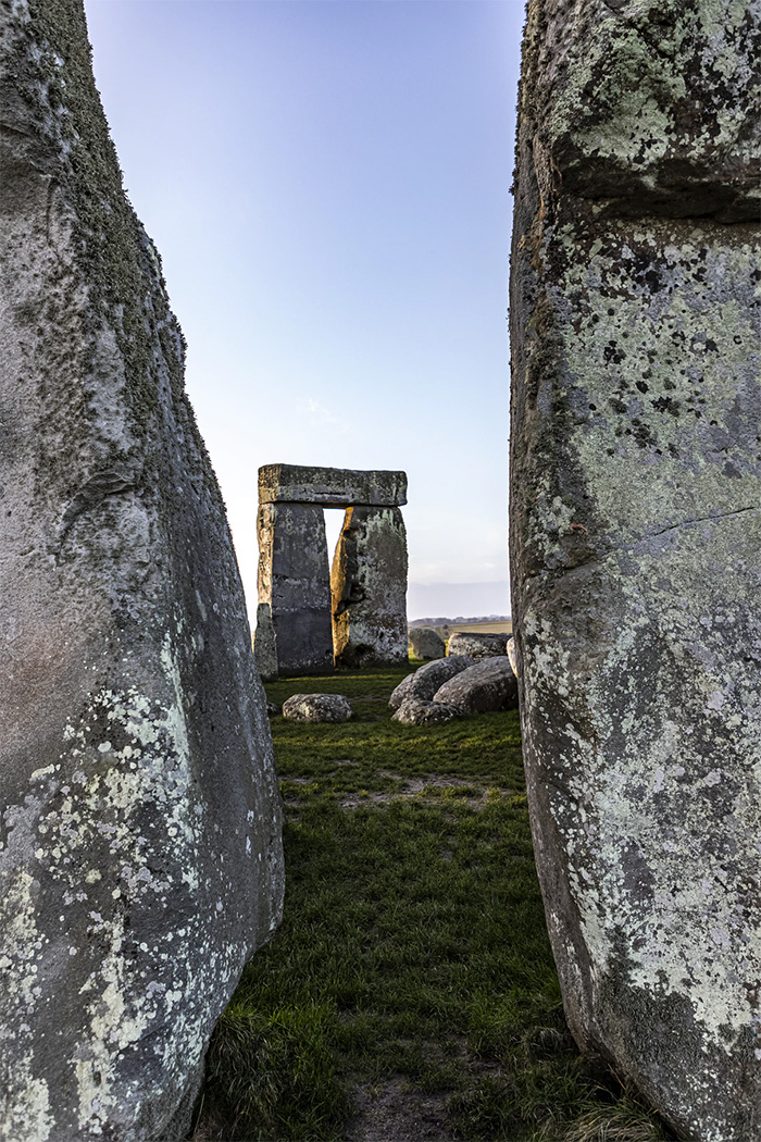 a view from within the circle stonehenge