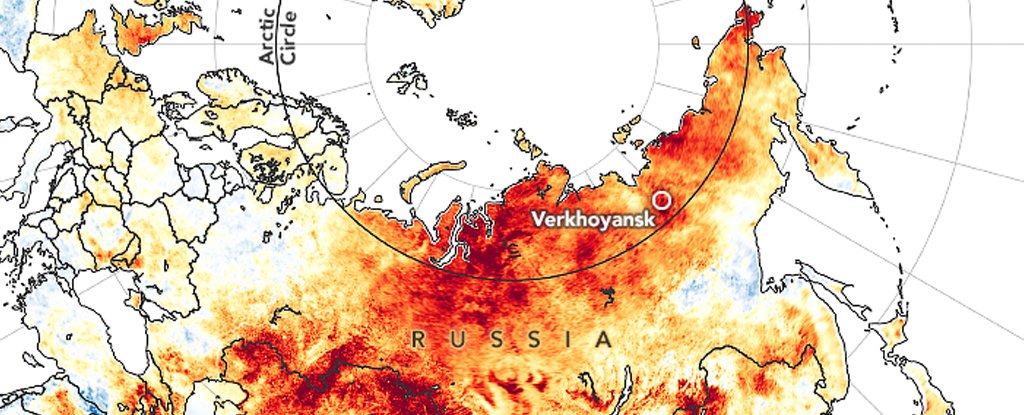 Surface temperature anomalies from 2003-2018. 