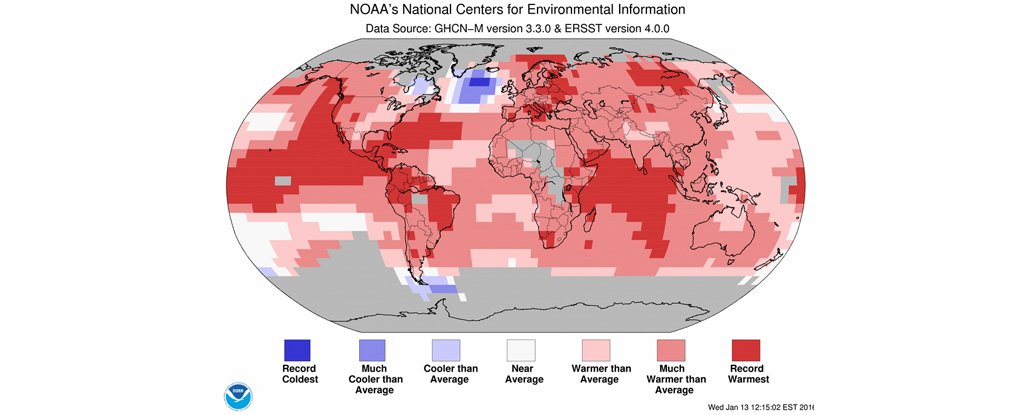 Sea surface average temperatures, 2015 