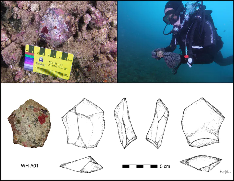 Artefact from Australian Aboriginal seadbed site