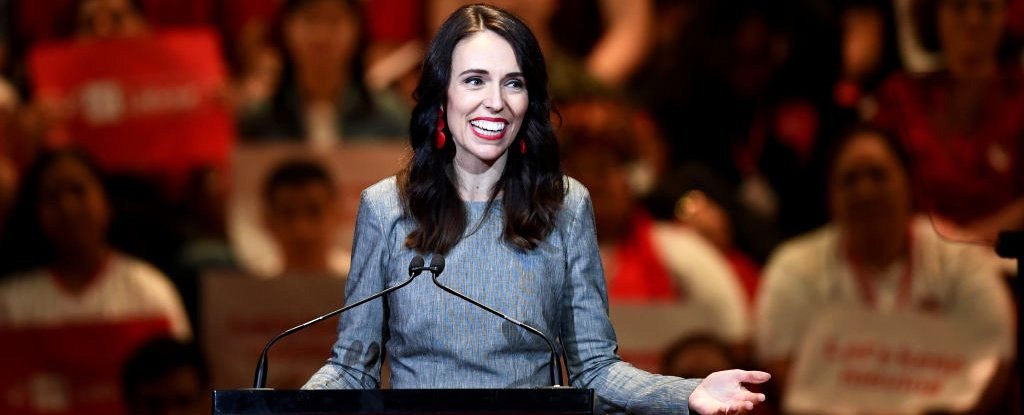 NZ PM Jacinda Ardern at an election campaign launch on 8 August 2020. 