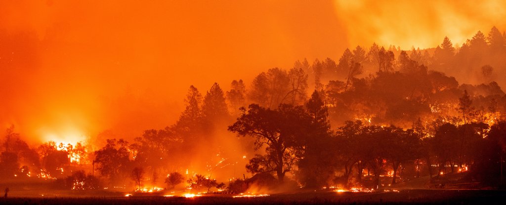 The Glass Fire in Napa County's St. Helena, California on September 27, 2020. 