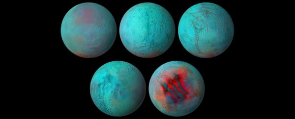 Breathtaking images suggest there's fresh ice on one of Saturn's moons