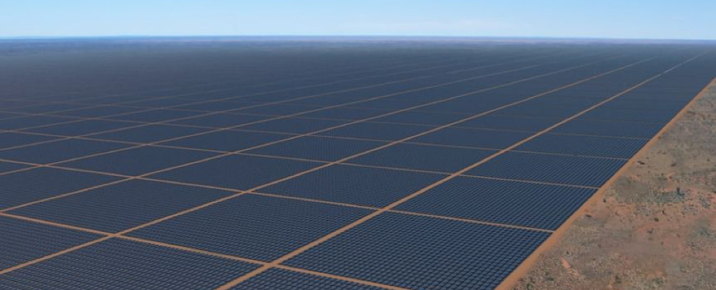 A rendering of the solar farm. 