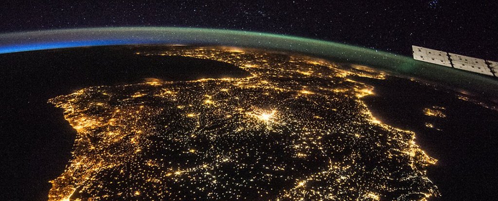 The Iberian Peninsula at night from the ISS. 