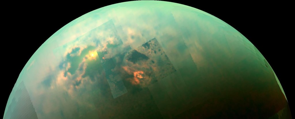 Cassini's near-infrared view of Titan's lakes. 