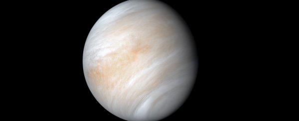 Astronomers report that Venus' atmosphere contains a building block of protein