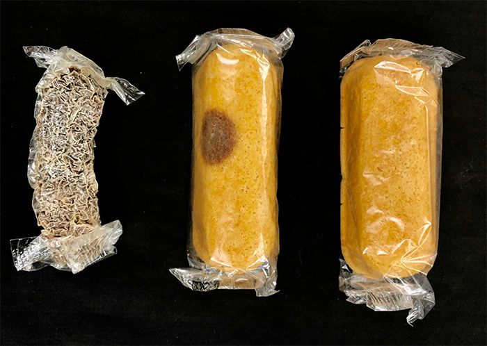 Mouldy twinkies side by side