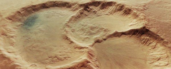 Incredible images reveal a mysteriously formed triple crater on Mars