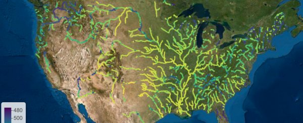 Decades of satellite data reveal one-third of US rivers changing their color