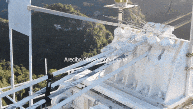arecibo collapse drone footage