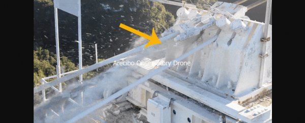 Video shows the heartbreaking moment the Arecibo telescope collapsed