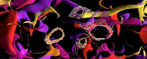 Physicists observe trippy 'vortex rings' in a magnetic material for the first time