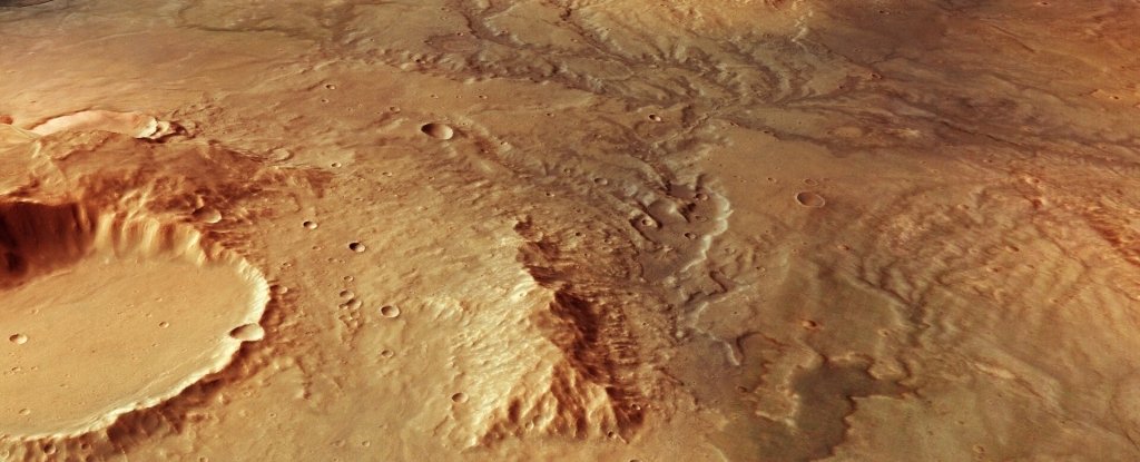 Evidence of an ancient river network on Mars. 