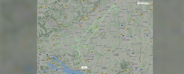 A pilot traced a giant syringe in the sky to celebrate the COVID-19 vaccine