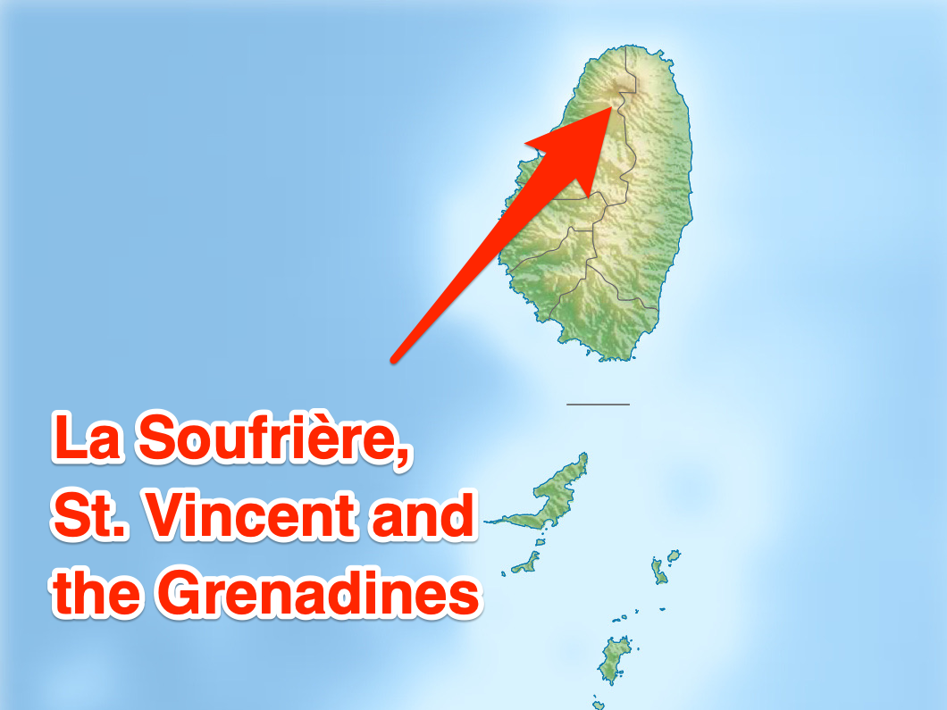 La Soufrière, St. Vincent is in the Windward Islands, close to Barbados and St Lucia. (Business Insider)