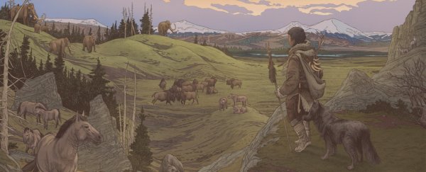 The first people to settle in the Americas brought their dogs with them