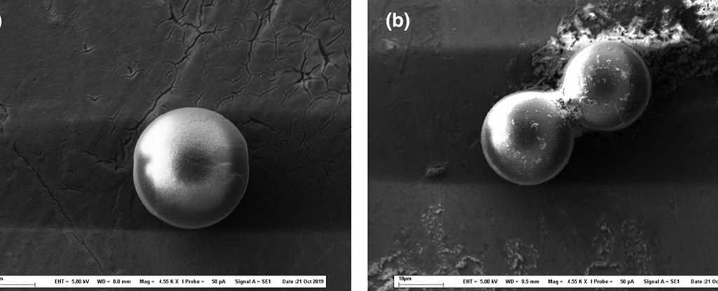 Microplastic before and after electrooxidation. 