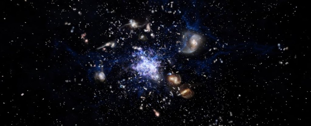 Artist's impression of a protocluster. 