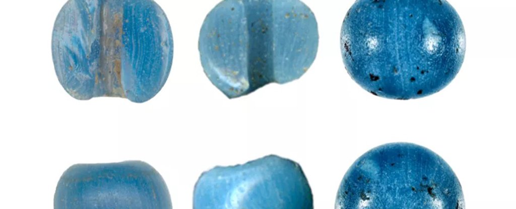These three beads were found by Lake Kaiyak 