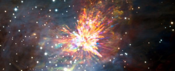 Astronomers mapped the spectacular accelerating outflows of a stellar explosion