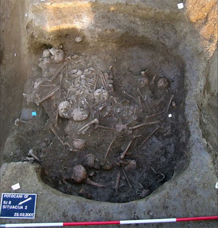 Potocani grave containing skeletal remains