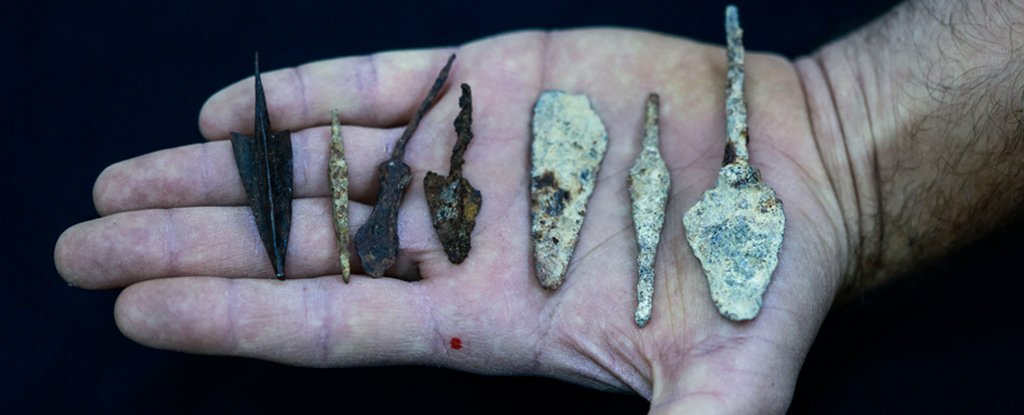 Arrowheads from the Bar Kochba Jewish revolt period. 