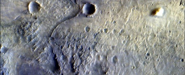 Can you spot the Perseverance rover in this breathtaking satellite image of Mars?