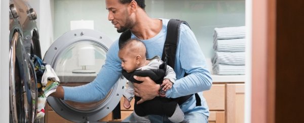 Dads who take a more hands-on role their kid's first year have better mental health