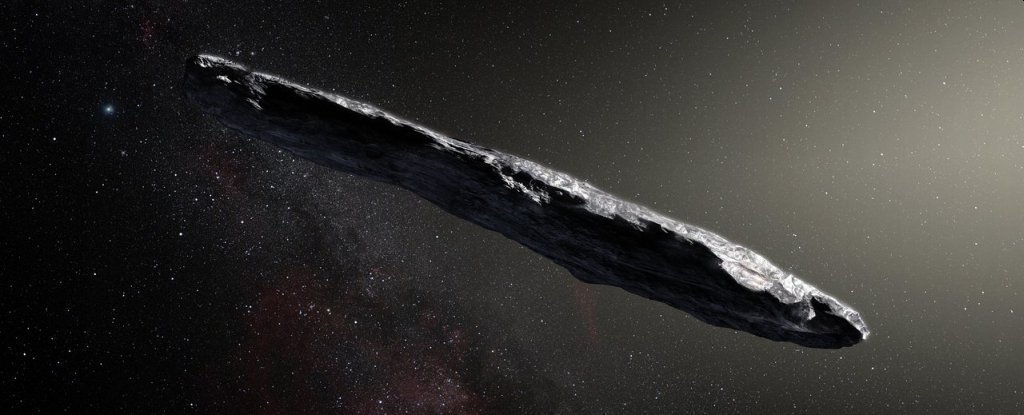 Artist's impression of 'Oumuamua. 