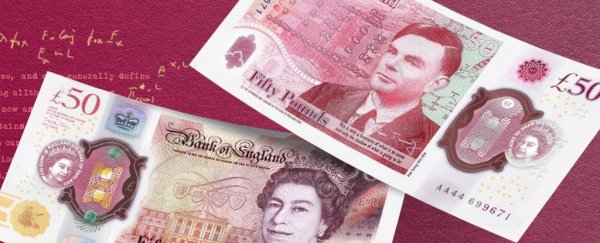 The newest British bank note features Alan Turing and geeky puzzles, flourishes